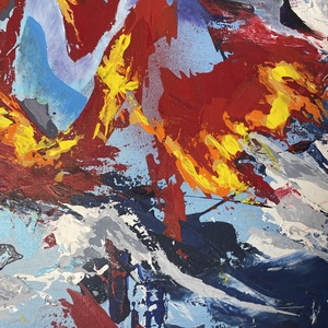 Firestorm 50X50 - művészet - festmény - akril - Meska.hu