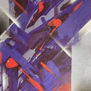 Purple Rain 90X40 - művészet - festmény - akril - Meska.hu