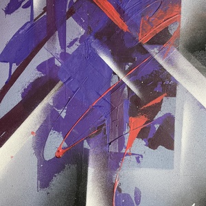 Purple Rain 90X40 - művészet - festmény - akril - Meska.hu