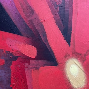 Field Poppy 100X100 - művészet - festmény - akril - Meska.hu