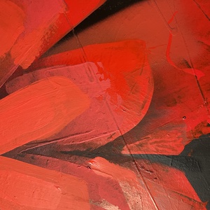 Field Poppy 100X100 - művészet - festmény - akril - Meska.hu