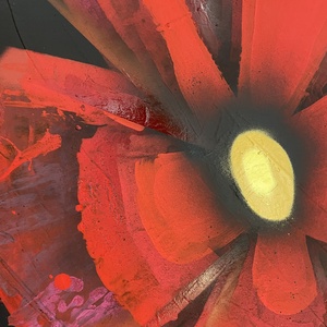 Field Poppy 100X100 - művészet - festmény - akril - Meska.hu