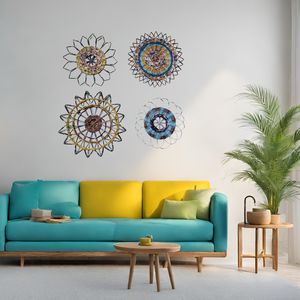 4 db-os fonott fali dekor készlet, újrahasznosított papírból készült fali dekoráció - otthon & lakás - dekoráció - fali és függő dekoráció - falra akasztható dekor - Meska.hu