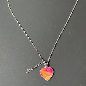 Gyapjú szív medál - ékszer - nyaklánc - medálos nyaklánc - Meska.hu