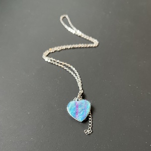 Gyapjú szív medál - ékszer - nyaklánc - medálos nyaklánc - Meska.hu