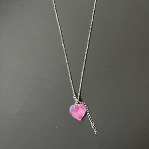 Gyapjú szív medál, Ékszer, Nyaklánc, Medálos nyaklánc, Nemezelés, MESKA