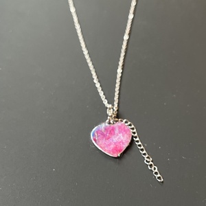 Gyapjú szív medál - ékszer - nyaklánc - medálos nyaklánc - Meska.hu
