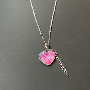 Gyapjú szív medál - ékszer - nyaklánc - medálos nyaklánc - Meska.hu