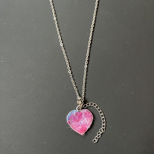 Gyapjú szív medál - ékszer - nyaklánc - medálos nyaklánc - Meska.hu