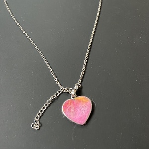 Gyapjú szív medál - ékszer - nyaklánc - medálos nyaklánc - Meska.hu