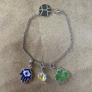 Miyuki charm karkötő - ékszer - karkötő - karkötő medállal - Meska.hu