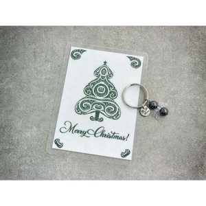 Merry Christmas kulcstartó hematittal, Táska & Tok, Kulcstartó & Táskadísz, Kulcstartó, , MESKA