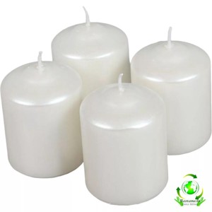 Metál henger gyertya szett 60x80mm - ivory, Kellékek & szerszámok, Dekorációs gyertya, Dekorációs kellékek, , MESKA
