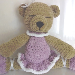 Álmodozó balerina - horgolt plüss maci- amigurumi - Meska.hu