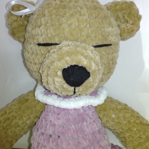 Álmodozó balerina - horgolt plüss maci- amigurumi - játék & sport - plüssállat & játékfigura - maci - Meska.hu
