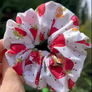 Nyári emlékek - scrunchie, Ruha & Divat, Hajdísz & Hajcsat, Hajgumi, Varrás, MESKA