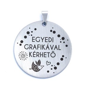 Személyre szabott feliratos kör medál, Ékszer, Nyaklánc, Medál, , MESKA