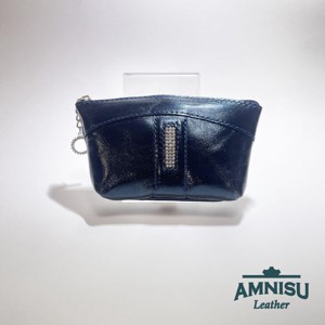 Acél kék egy cipzáras egyenes swarovski köves kulcstartó E6007 - táska & tok - kulcstartó & táskadísz - kulcstartó - Meska.hu