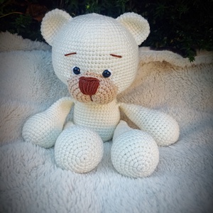 Jeges maci amigurumi  - játék & sport - plüssállat & játékfigura - maci - Meska.hu