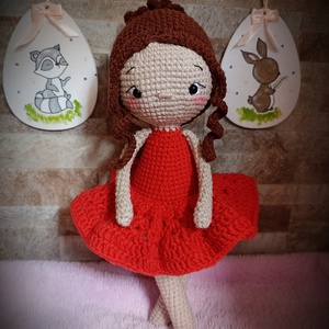 Amigurumi balerina baba , Játék & Sport, Plüssállat & Játékfigura, Ember, Horgolás, MESKA