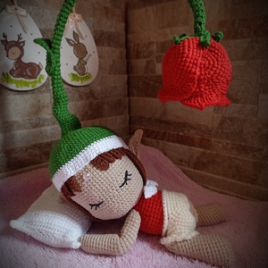 Amigurumi éjjeli fény tündér - játék & sport - plüssállat & játékfigura - ember - Meska.hu
