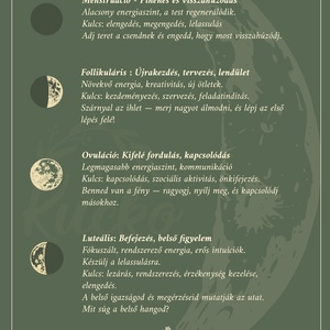 Női hold ciklus megélését segítő nyomtatható print - művészet - grafika & illusztráció - digitális - Meska.hu