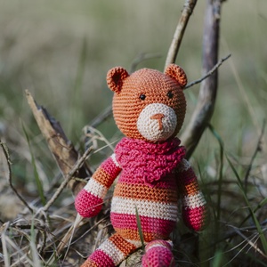 Csíkos maci - játék & sport - plüssállat & játékfigura - maci - Meska.hu