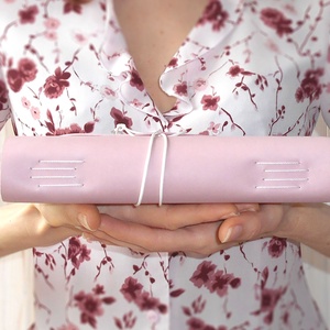 ' Szivárvány ' Antique Light Pink / Bőr Napló A5 - otthon & életmód - papír, írószer - jegyzetfüzet & napló - Meska.hu