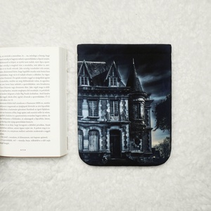 KÍSÉRTETHÁZ - Könyv Védő Tok, Könyvölelő, Könyvvászon - VÁLASZTHATÓ MÉRET! - táska & tok - ebook & tablet tok - Meska.hu