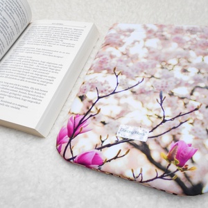 TULIPÁNFA - Mintás puha textil könyv védő tok, ajándék nőknek - VÁLASZTHATÓ MÉRET! - táska & tok - kézitáska & válltáska - belső rendező - Meska.hu