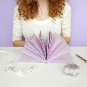 ' Sparkling Purple ' Bőr Napló A6 - otthon & életmód - papír, írószer - jegyzetfüzet & napló - Meska.hu