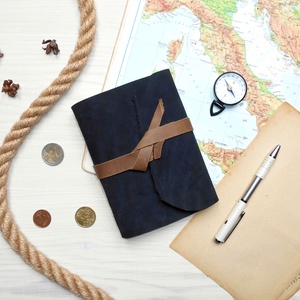 ' Mjölnir - THOR Kalapácsa ' Antik Bőr Napló A6 - Szimbólummal - Tépett első lappal -  - Meska.hu