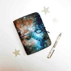 ' NEBULA ' Puha Textil borítású Napló A6 - otthon & életmód - papír, írószer - jegyzetfüzet & napló - Meska.hu