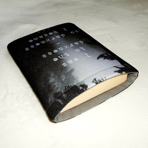 DARKNESS - Könyv Védő Tok, Könyvölelő, Könyvvászon - NORMÁL MÉRET! - táska & tok - ebook & tablet tok - Meska.hu
