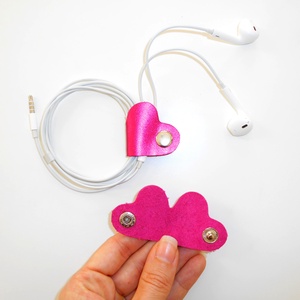 ' Pink HEARTS ' Kábelrendező 2 db - otthon & életmód - tárolás & rendszerezés - íróasztali tároló - Meska.hu