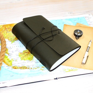 KALANDOR - Valódi bőr borítású kézműves napló A5 méretben - Iránytű motívummal - otthon & életmód - papír, írószer - jegyzetfüzet & napló - Meska.hu