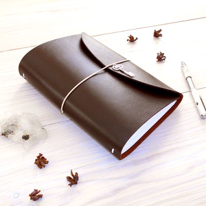 TITKOK KULCSA - Cserélhető füzetes valódi bőr borítású utazónapló A5 méretben - 4 db sima füzetet tartalmaz a csomag - otthon & életmód - papír, írószer - jegyzetfüzet & napló - Meska.hu