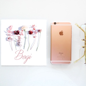 VIRÁGOK - NÉVRE SZÓLÓ - vastag anyagú mikroszálas törlőkendő szemüvegre, mobiltelefonra, tabletre - Meska.hu