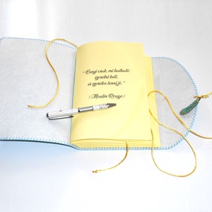 VARÁZSTOLL - Műbőr borítású kézműves napló A5 méretben - otthon & életmód - papír, írószer - jegyzetfüzet & napló - Meska.hu