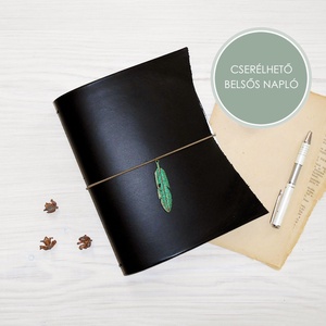 INDIANA - Cserélhető füzetes valódi bőr borítású utazónapló A5 méretben - 4 db sima füzetet tartalmaz a csomag - Meska.hu