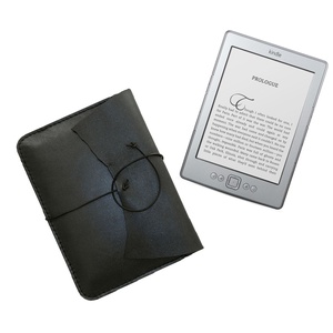 Dickens -  fekete színű valódi bőr Kindle, könyvolvasó tok - 6 méretben - Meska.hu