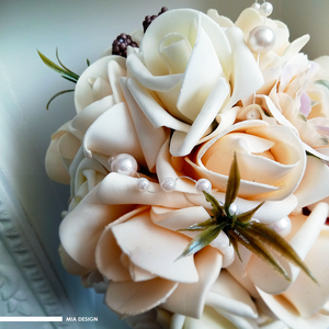 Egyedi, kézműves valami kék menyasszonyi örökcsokor -  - Meska.hu