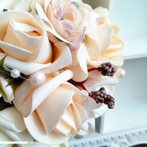 Egyedi, kézműves valami kék menyasszonyi örökcsokor -  - Meska.hu