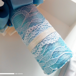 Egyedi, kézműves valami kék menyasszonyi örökcsokor -  - Meska.hu