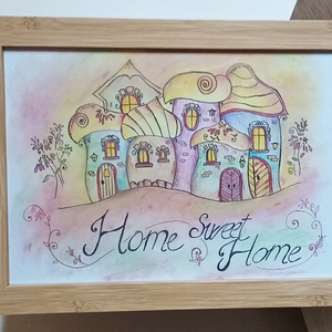 Home sweet home - illusztráció, Művészet, Grafika & Illusztráció, Ceruzarajz, Fotó, grafika, rajz, illusztráció, MESKA