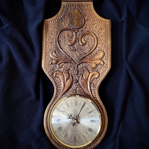 Fali óra fekete dióból - otthon & életmód - dekoráció - fali és függő dekoráció - falióra & óra - Meska.hu