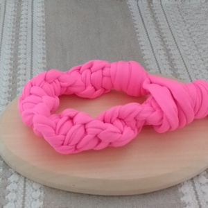 Pink csomózott karkötő, Ékszer, Karkötő, Fonott karkötő, Csomózás, Meska