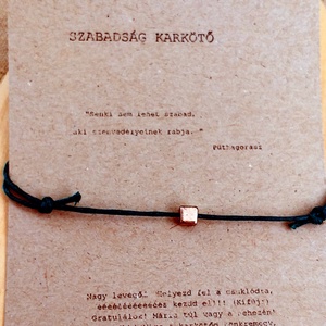Minimalista SZABADSÁG!, LESZOKTATÓ karkötő , Ékszer, Karkötő, Gyöngyös karkötő, Ékszerkészítés, MESKA