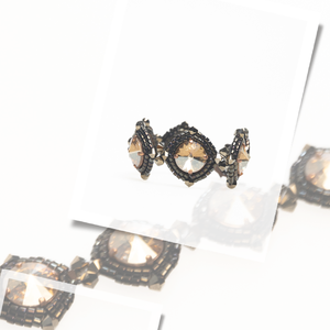 Diána karkötő - Swarovski Brown Gold - Meska.hu