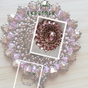  Mandala Gyöngy medál - SZERelem - Rózsaszín, Arany (Rosegold) - Meska.hu